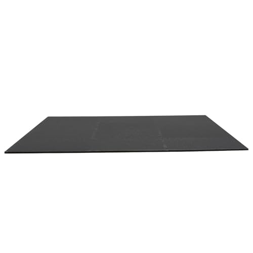 VEVOR 0.56Inch 48sq.ft 12 Tiles Gym Flooring for Home Gym, Rubber Top with High Density EVA Foam, 24 x 24In Gym Floor Exercise Equipment Mats, Interlocking Gym Mats, Puzzle Workout Mats, Black | Rubber Top with High Density EVA Foam, Lightweight Gym Floor