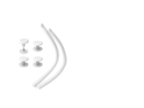 Replacement Straps for Large Rubber Beach Bag, Replacement Handles with 4 Snaps for Rubber Beach Bag, EVA Bag Strap Replacement, Beach Bag Repair Kit - color: White