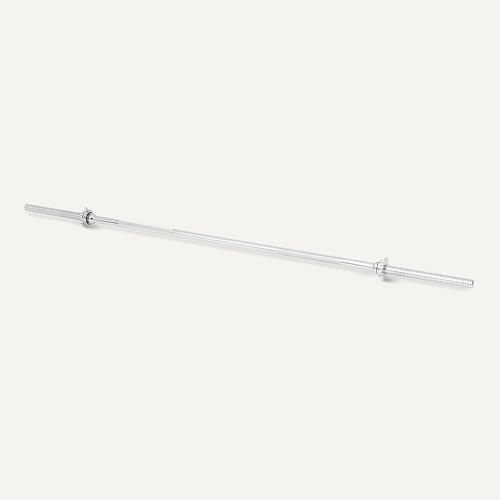 Amazon Basics 5ft Straight Barbell Bar with Star Locks, 1" Diameter