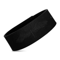 SAINT KAIZEN Crusader Cross Lever Belt for Weightlifting, Powerlifting | , and Bodybuilding, 10mm Thick Leather with Steel Lever Buckle, Sleek Christian-Inspired Design - color: Angel Wings - Black, size: X-Large