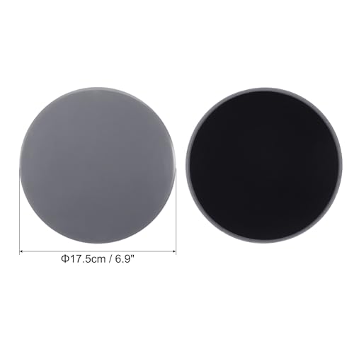 Core Sliders for Working Out 6.9", 2 Packs Dual Sided Exercise Sliders Fitness Workout Discs Strength Slides Gliding Discs for Gym Carpet Hardwood Floor, Grey