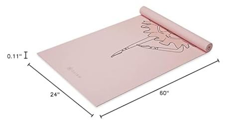 Gaiam Kids Yoga Mat Exercise Mat, Yoga for Kids with Fun Prints - Playtime for Babies, Active & Calm Toddlers and Young Children - color: Ballerina