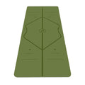 Liforme Travel Yoga mat – Patented Alignment System, Warrior-Like Grip, Non-Slip, Eco-Friendly, Ultra-Lightweight and Sweat Resistant, Made with Natural Rubber - color: Olive