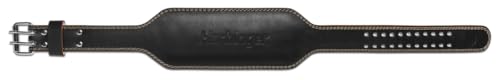 Harbinger Padded Leather Contoured Weightlifting Belt - 4" or 6” Width - Interior Suede Lining & Foam Cushioning - Heavy-Duty Dual Prong Steel Roller Buckle - for Lifting Support - size: X-Large, style: 6 Inch: 2.0