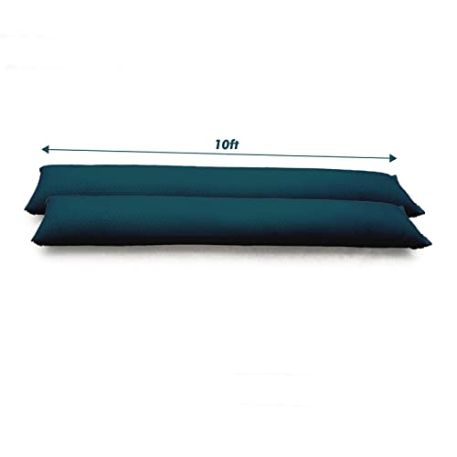 10FT Water Activated Flood Barriers for Home Door, Sandless Sand Bags for Anti Flood Control | Alternative Sandbag for Rain Protection, Absorbent Prevention for Garage & Basement (10FT-2PACK) - size: 10FT(2-PACK)