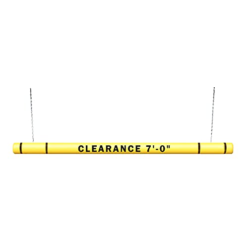 ClearanceGard 4″ x 96″ Clearance Bar Kit- Clearance X’ – XX” Lettering - Innoplast (Yellow Black Tape) - color: Yellow Black Tape