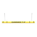 ClearanceGard 4″ x 96″ Clearance Bar Kit- Clearance X’ – XX” Lettering - Innoplast (Yellow Black Tape) - color: Yellow Black Tape