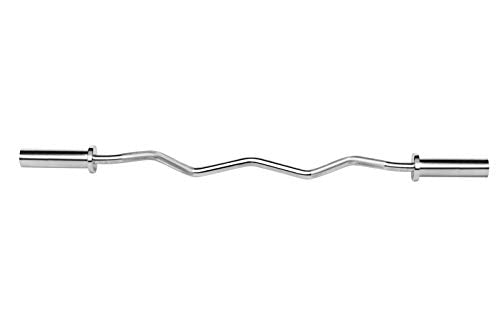 Rage Fitness EZ Curl Bar – 47 Inch, 2 inch | 17lbs Alloy Steel with Chrome Finish & Nylon Bushings with 400lbs Max Capacity – Home Gym Curling Bars for Weightlifting Other Upper & Lower Body Movements
