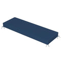 Sundale Outdoor Olefin Bench Cushion， Water-Resistant Patio Couch Cushion, Loveseat Sofa Pad with Straps Dark Blue, 48 x 18 x 4 Inches - color: Dark Blue, size: 48 X 18 X 4 Inch