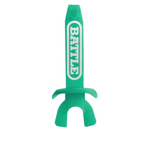 Battle Speed XL Football Mouthguard with Connected Thick Strap, Advanced Composite, No Boil, for Braces, Maximum Breathability, Youth and Adult (Turquoise) - color: Turquoise