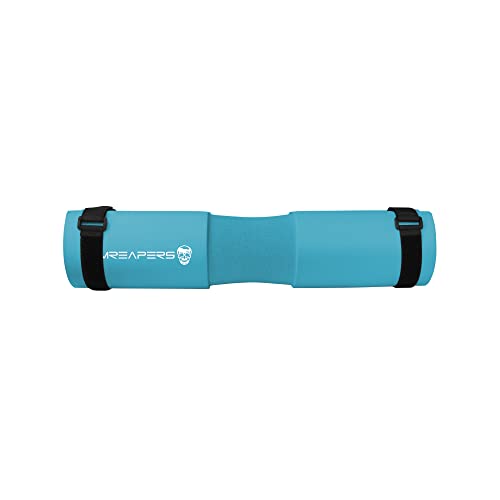 Gymreapers Barbell Squat Pad - Protective Bridge Pad For Hip Thrust, Squats, Lunges - Hip Support, Neck Protection For Bar - color: Cyan