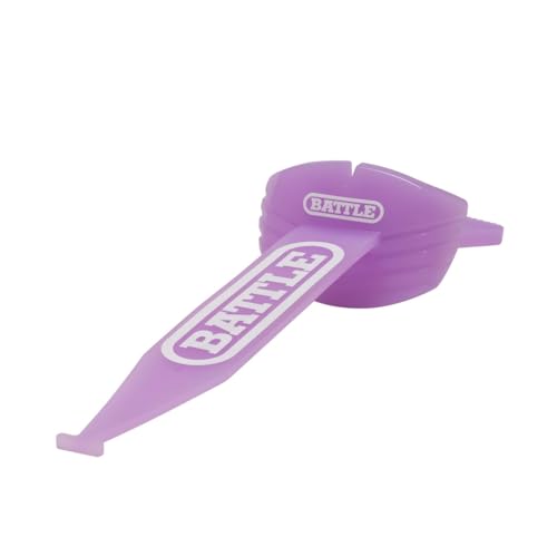 Battle Speed XL Football Mouthguard with Connected Thick Strap, Advanced Composite, No Boil, for Braces, Maximum Breathability, Youth and Adult (ICE Purple) - color: Ice Purple