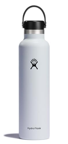 Hydro Flask Water Bottle - Insulated Stainless Steel - Non Spill, Leakproof in 24 Oz White - color: White, style: 24 Oz