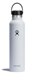 Hydro Flask Water Bottle - Insulated Stainless Steel - Non Spill, Leakproof in 24 Oz White - color: White, style: 24 Oz