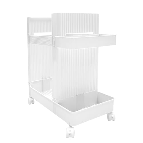 Weight Rack Stand with Wheels, ABS Workout Equipment Storage Rack with Tray, Yoga Mat, Dumbbells & Foam Rollers Storage Organizer, for Home, Hotel, Commercial Gym (White)