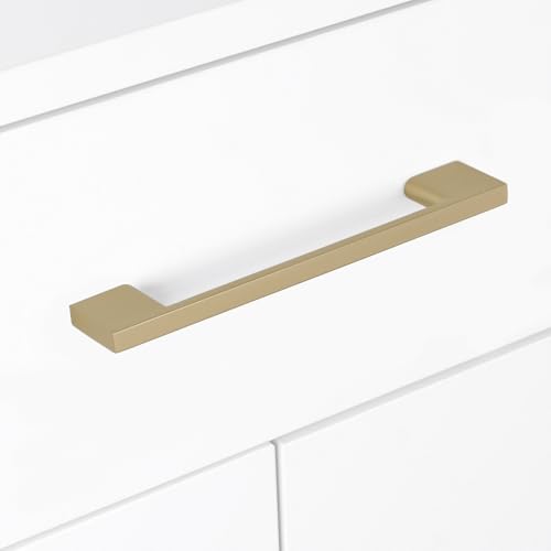 10 Pack 5 Inch(128mm) Cabinet Pulls Champagne Bronze Kitchen Cabinet Handles Zinc Alloy Drawer Pulls Solid Cabinet Hardware - color: Champagne Bronze, size: 5'' Hole Center(128mm)