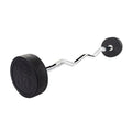 Body-Solid Rubber Coated Fixed Weights Curl Barbells - Weighted Bar for Weightlifting Exercise, Bodybuilding, Strength Training, Squat Rack & Bench Press - style: 60lbs.