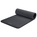 Retrospec Solana Yoga Mat Thick 1/2in Non-Slip Workout Mat with Nylon Strap - 72x24in Exercise Mat for Pilates, Stretching & Fitness - BPA Free, Easy Clean - color: Graphite