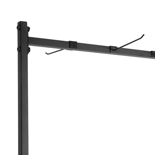 Yoga Mat Storage Rack, Black Freestanding Small Yoga Mat Storage Rack, Iron Commercial Yoga Mat Towl Organizer with Adjustable Hooks Rolling Castors, Yoga Mat holder Wall Mount for Home, Yoga Studio