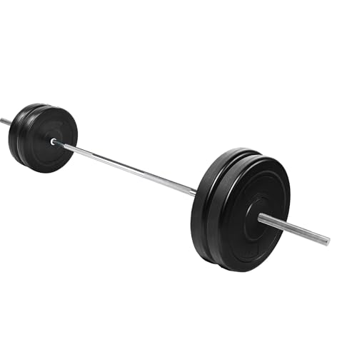 Signature Fitness Vinyl Standard 1-Inch Plate Weight Plate for Strength Training and Weightlifting, Multiple Sizes