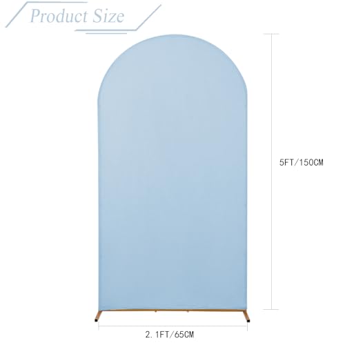 bricia Wedding Arch Backdrop Stand Cover, 5FT Double Sided Stretchy Arch Cover Fitted Wedding Birthday Party Banquet Decoration (Bluemist 60''Lx25.2''W) - color: Bluemist, size: 5FT