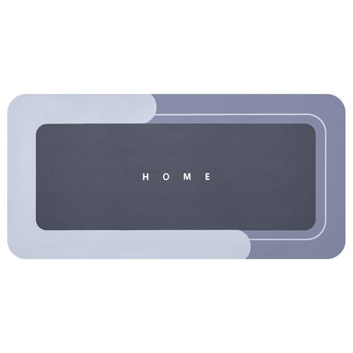 Housego Absorbent Bath Mat, Quick Dry Bath Rug, Non-Slip, 16.93x34.65, Blue | Absorbent Bath Mat Magic Rug; Quick Drying Magic Bath Mat Non-Slip Floor Rug Rubber Backed for Bathroom Kitchen Shower Sink - color: Blue, size: 1'5" x 2'11" (Rectangular)