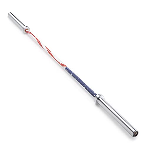 Steelbody IWF Standard 20kg and 15kg Olympic Weight Barbell Multiple Colors Available - color: 7ft 20kg US Flag
