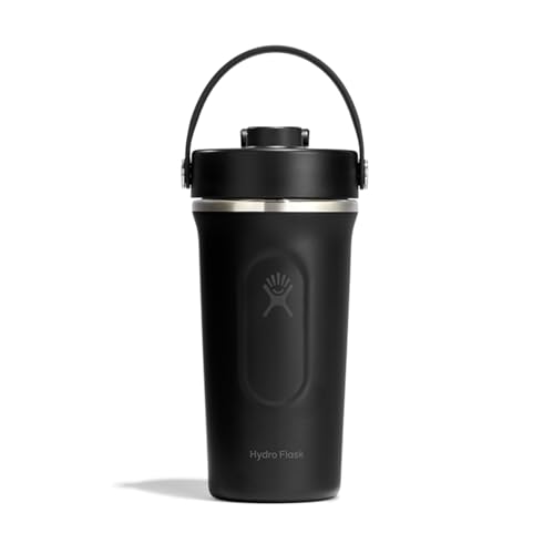 Hydro Flask Shaker Bottle – Insulated Stainless Steel Gym Bottle for Pre Workout & Protein 24 Oz Tonal Black - color: TONAL BLACK