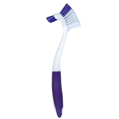 Fabuloso Tile Brush with Spot Scrubber, Long Bathroom Cleaning Brush with Medium Bristles, Shower Scrubber with Hanging Hole for Tile, Grout, Tubs, Floors and Bathroom Walls, 11 Inch - size: Tile Brush w/ Spot Scrubber