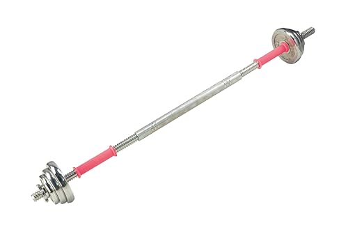12.6/14.2/15.7inch(30/35/40cm)Pink Threaded Dumbbell Durable Rubber Handles/Adjustable Dumbbell Bar Handles - Fit 1 inch Standard Weight Plate - Weightlifting Accessories - Sold in Pair - size: 40cm/15.7inch