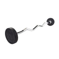 Body-Solid Rubber Coated Fixed Weights Curl Barbells - Weighted Bar for Weightlifting Exercise, Bodybuilding, Strength Training, Squat Rack & Bench Press - style: 30lbs.