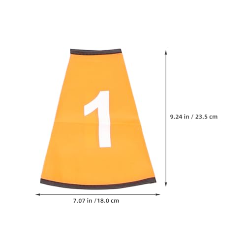 Milisten 2 Sets Bright Numbered Soccer Cone Covers of Durable Training Sleeves with High Visibility Numbers for Drills and Exercises Football and Soccer Practice