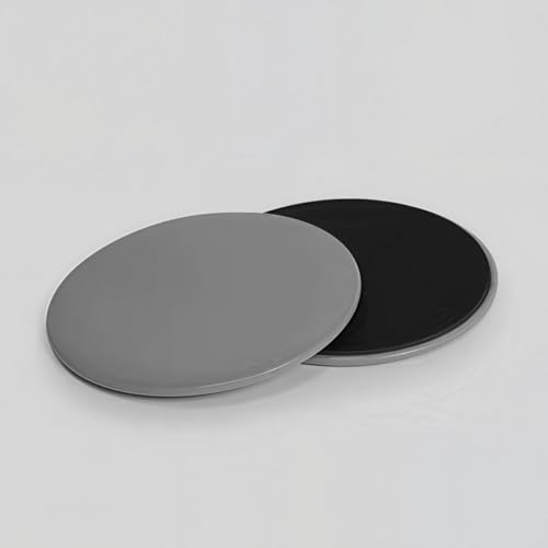 2-Pack Core Sliding Discs | Dual-Sided Workout Sliders for Carpet & Hardwood Floors, Fitness Exercise Pads for Home Gym - color: Grey