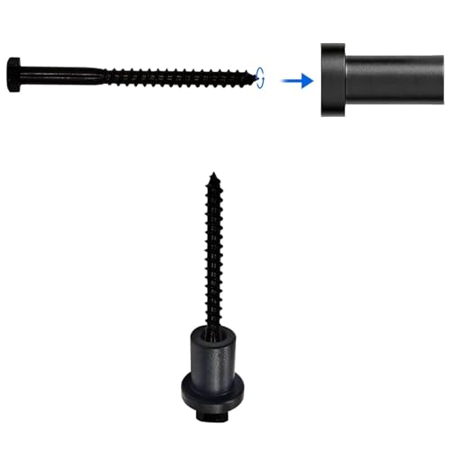 5 Pack Barn Door Wall Spacer with lag Bolts, Wall Anchor for Flat Track for Sliding Barn Door Hardware Track Spacers (44mm/1.73inch) - size: 44mm/1.73inch