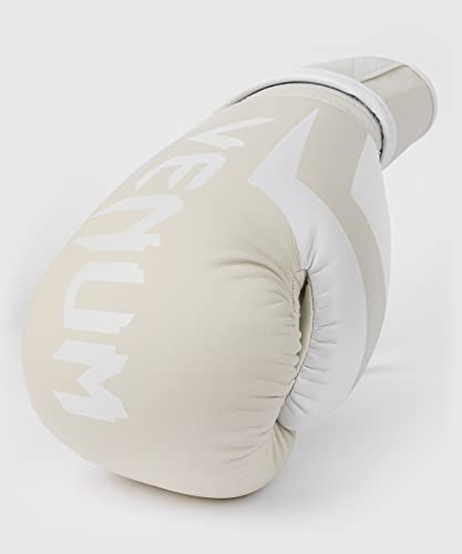Venum Elite Boxing Gloves - color: White/Ivory, size: 10-Ounce