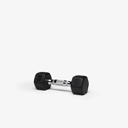 Nike Rubber Hex Dumbbell Pair - color: Black / Black, size: 5 lb