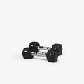 Nike Rubber Hex Dumbbell Pair - color: Black / White, size: 5 lb
