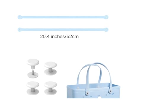 Replacement Straps for S/M Rubber Beach Bag, Replacement Handles with 4 Snaps, EVA Bag Strap Replacement - color: Babyblue