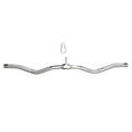 Lat Cable Machine Attachment Curl Pulldown Barbell Revolving Bar, Multi-Exerciser Cable Attachment, Solid Steel Tricep Press Down Bar with Rubber Handgrips & Revolving Hanger - color: 28 Inch Multi