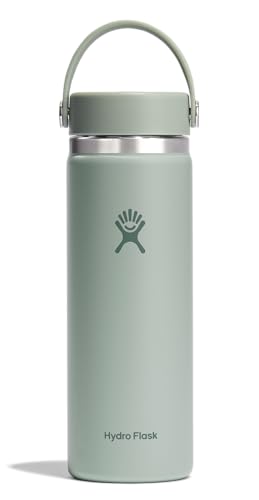 Hydro Flask Water Bottle - Insulated Stainless Steel - Wide Mouth Flex Lid, Non Spill, Leakproof and Refillable in 20 Oz Tonal Agave - color: Tonal Agave, style: 20 Oz