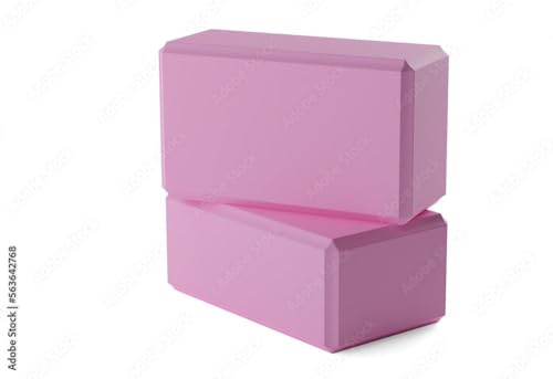 Yoga Blocks 2 Pack with Strap, Non-Slip Foam Support