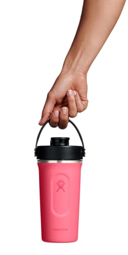 Hydro Flask Shaker Bottle – Insulated Stainless Steel Gym Bottle for Pre Workout & Protein 24 Oz Popstar Pink - color: POPSTAR PINK