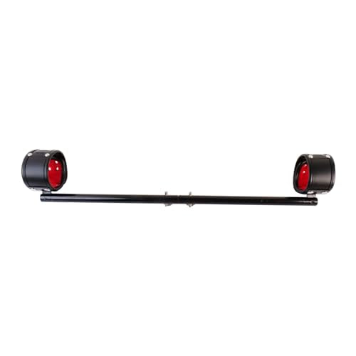 Spreader Bar Heavy Duty Expandable Exercise with 2 pcs Adjustable Strap, Yoga Training Fitness Gear, Workout Bar,Sports Gym Kit - style: Black+Black-Red Kit