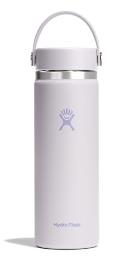 Hydro Flask Water Bottle - Insulated Stainless Steel - Wide Mouth Flex Lid, Non Spill, Leakproof and Refillable in 20 Oz Cloud Pink - color: CLOUD PINK, style: 20 Oz