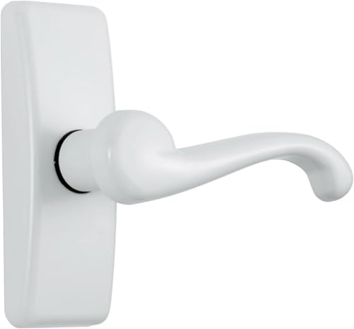 Ideal Security GL Lever Handle Set for Storm Doors and Screen Doors, Storm Door Handle Replacement, Screen Door Handle, White - color: White