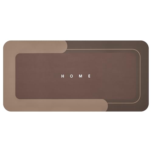 Housego Absorbent Bath Mat, Quick Dry Bath Rug, 16.93x34.65, Brown | Absorbent Bath Mat Magic Rug; Quick Drying Magic Bath Mat Non-Slip Floor Rug Rubber Backed for Bathroom Kitchen Shower Sink - color: Brown, size: 1'5" x 2'11" (Rectangular)
