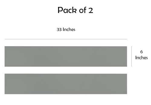 Rubber Bond Kick Plates (2 Pack) 6" x 33" - Effortless Peel & Stick - Prevents Dents & Scratches - Self-Adhesive & Universal Fit (Grey) - color: Gray, size: Kick Plate - 2 Pack - 6"x34"