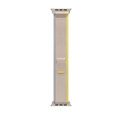 Apple Watch Band - Trail Loop (49mm) - Yellow/Beige with Rugged Titanium Finish - S/M - color: Yellow/Beige, size: Small / Medium, style: Rugged Titanium Finish
