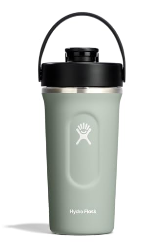 Hydro Flask Shaker Bottle – Insulated Stainless Steel Gym Bottle for Pre Workout & Protein 24 Oz Agave - color: Agave Green