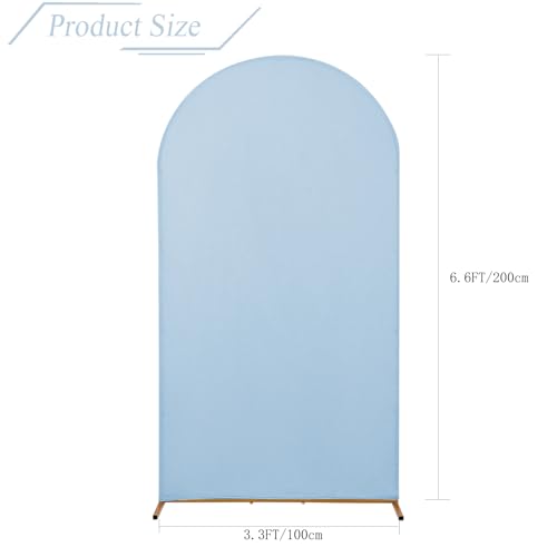 bricia Wedding Arch Backdrop Stand Cover, 6.6FT Double Sided Stretchy Arch Cover Fitted Wedding Birthday Party Banquet Decoration (Bluemist 79.2''Lx39.6''W) - color: Bluemist, size: 6.6FT